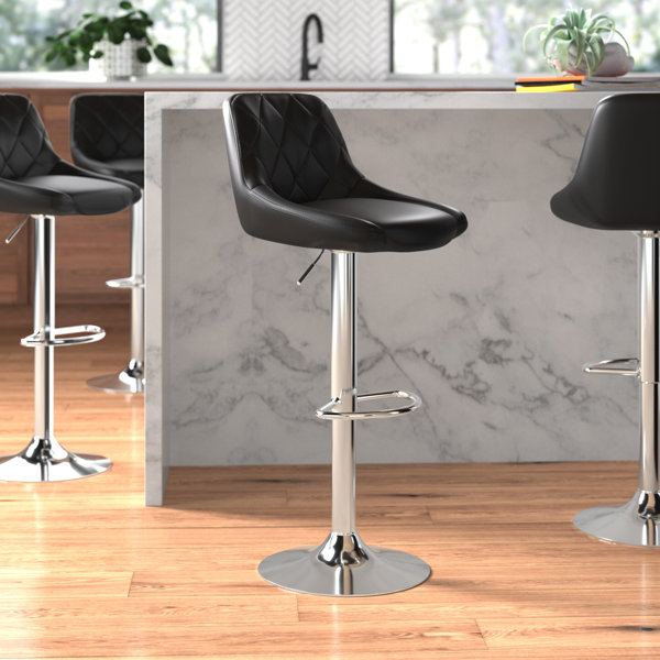 Wade Logan® Loxley Swivel Adjustable Height Bar Stool & Reviews Wayfair